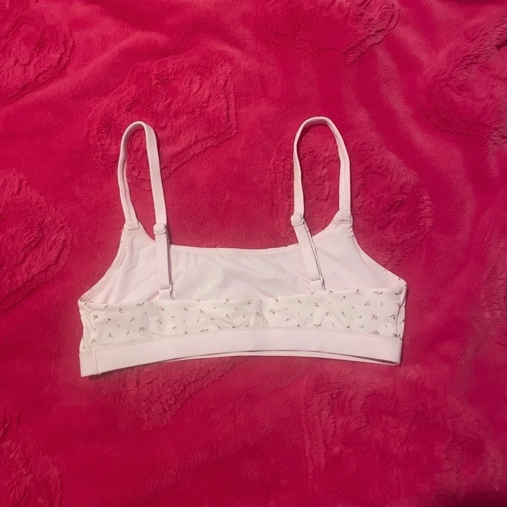 Skims Fits Everybody Pink Rosebud Print Bralette Size Small - Picture 2 of 5
